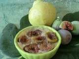 Petits clafoutis aux figues et poire et à la fleur d'oranger sans gluten et sans lactose