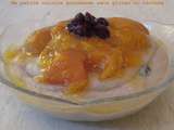 Semoule de polenta de riz et à la vanille et à la compote d'abricot à la fleur d'oranger