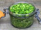 Tartare au brocoli et au chou kale sans gluten et sans lactose