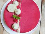 Entremets vanille rhubarbe fraise