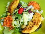Salade de poulet pané sans gluten - Ma vie de Coeliaque