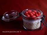 « Petit pot de recette toute prête » : riz au lait, fraises Tagada