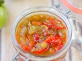 Chutney de tomates vertes et poivrons aux épices