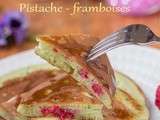 Pancakes pistache - framboises