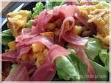 Salade composée au camembert pané