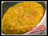 Curry de crevettes, pois chiches et légumes au lait de coco