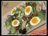 #Nos salades en font tout un plat# Salade au poulet roti à l'ail