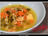 Soupe de légumes et haricots à la graisse d'oie