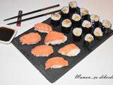 Makis et sushis au saumon