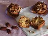 Muffins au chocolat blanc et noix de pécan caramélisées