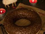 Gâteau noisette/chocolat noir & son glaçage rocher