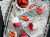 Petits suisses glacés vanille-fraise