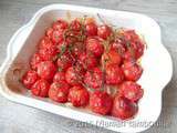 Tomates cerises rôties aux oignons confits