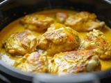 Émincé de poulet au lait de coco et curry : rapide, doux et exotique