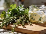 Herbes aromatiques en excès, le beurre maison aux fines herbes à congeler pour tout l’été