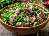 Salade au gésier de canard : rustique, savoureuse et pleine de caractère