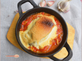 Dos de morue gratiné à la mousseline d’ail...sur une délicieuse fondue de poivrons