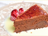 Gâteau au chocolat avec un délicieux cœur framboise...une recette de Vincent Ferniot