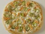 Pizza blanche au saumon fumé
