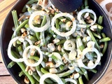 Salade de haricots verts aux noix de cajou, sauce tahini et zaatar