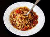 Spaghetti semi complet aux sardines et aux câpres