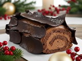 Bûche de Noël au Chocolat (Ganache Montée & Biscuit Chocolat)
