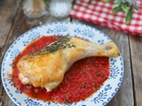 Cuisses de poulet sauce tomate