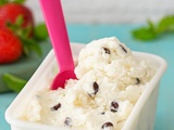Glace au lait fermenté et pépite de chocolat