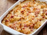 Gratin de chou fleur aux lardons, crémeux