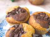 Muffins marbrés chocolat et pépites chocolat