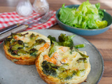 Quiche sans pâte brocolis saumon