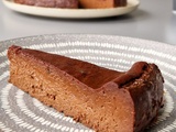Cheesecake basque chocolat sans gluten allégé