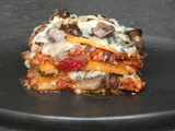 Lasagnes de potiron au poulet, champignons et roquefort (sans pâtes)