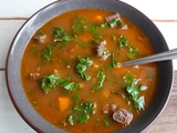 Soupe au chou kale et jarret de bœuf