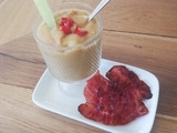 Soupe de melon froide, avocat et jambon serrano