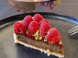 Tarte sans gluten frangipane pistache-amande et framboise