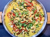 Curry de crevettes aux courgettes