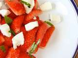 Salade de fraises, mozzarella, basilic : ma participation aux mmm