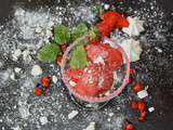 Sorbet fraise-menthe sans sorbetiere : ma participation au concours de fromage ou dessert