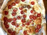 Tarte tomate-mozza / tomato and mozzarella pie