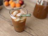 Ice tea pêche maison (thé glacé infusé à froid)
