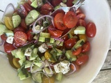 Jolie petite salade tomates cerises & concombre (ultra rapide)