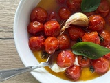 Tomates cerises confites & crème de feta
