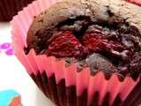 Cupcakes brownies au chocolat intense et à la framboise ou ma culino-version des brownies