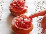 Cupcakes frous frous à la fraise
