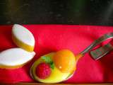 Crème de calisson d’Aix en fraicheur de melon et framboise