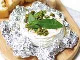 Camembert miel, pistaches et laurier