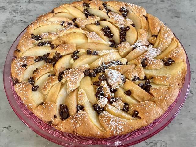 Recettes De Tarte Aux Poires Et Pepites De Chocolat