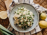 Risotto Crémeux au Parmesan et Asperges Fraîches