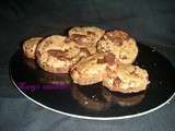 Biscuits moelleux au chocolat et la pâte d'amandes